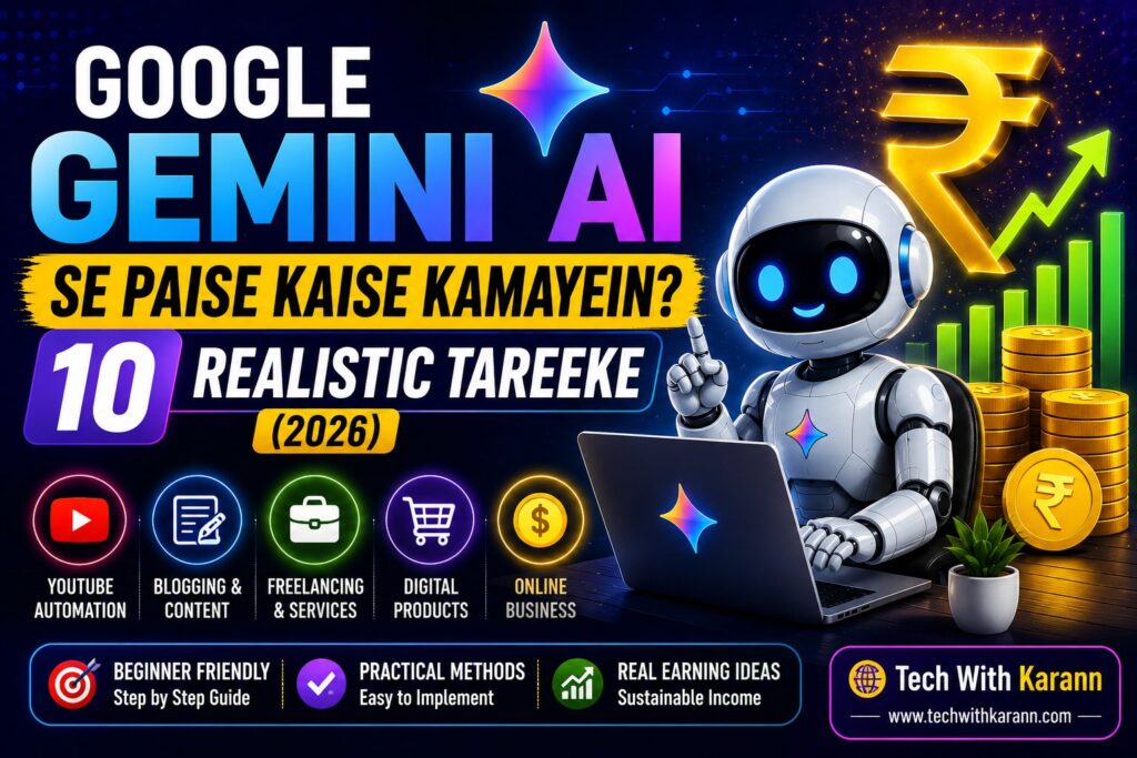 Google Gemini AI se paise kaise kamayein 10 realistic tareeke